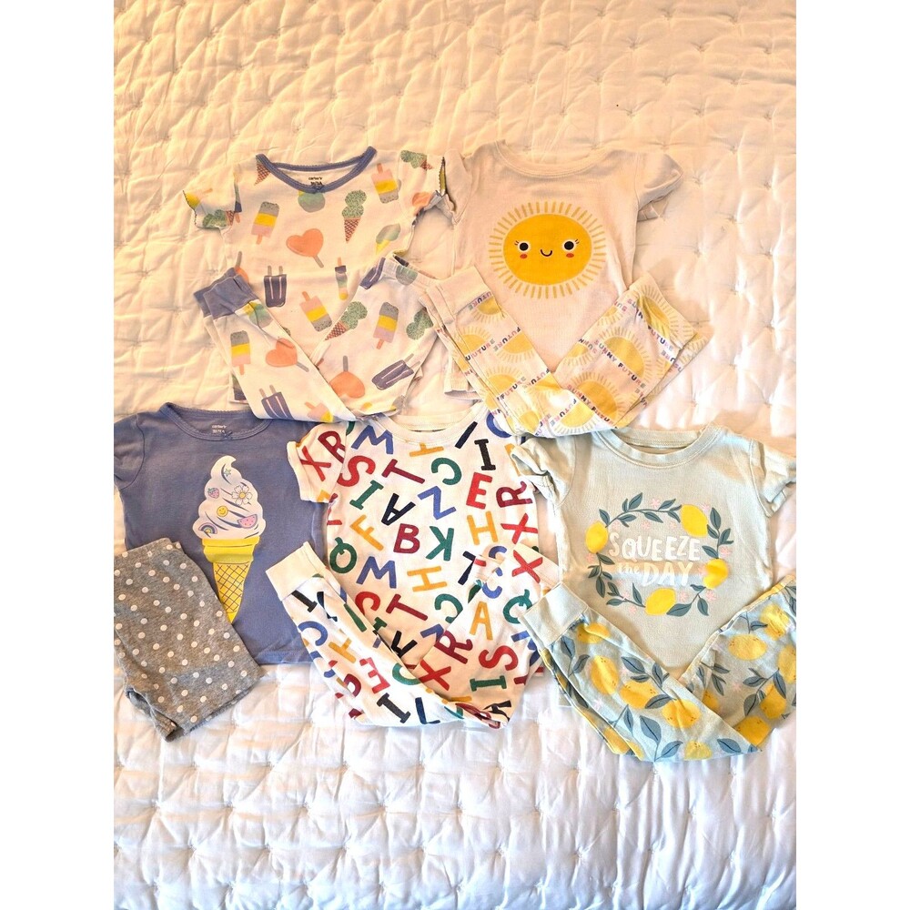 Toddler Girls Short sleeve Pajamas Lot 3T